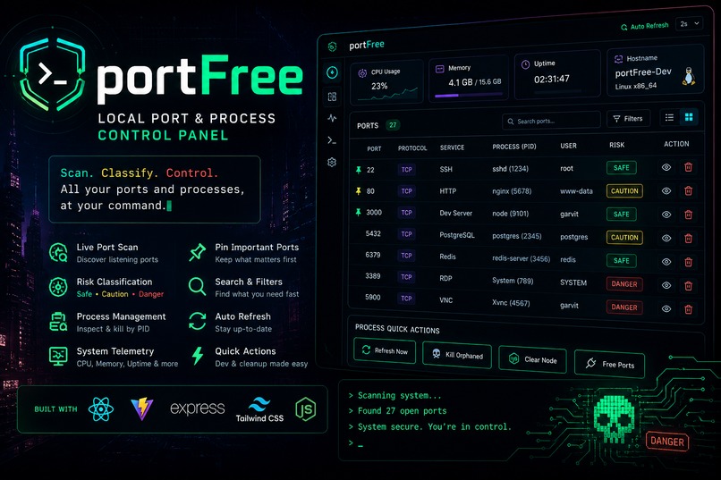 PortFree - See Every Port. Control Every Process – screenshot 1