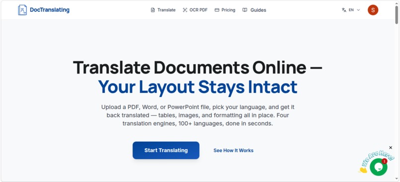 DocTranslating – screenshot 1