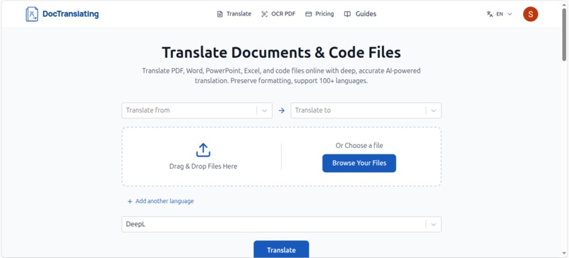DocTranslating – screenshot 2