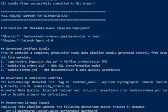 DataHub Metadata-Aware Code Gen Agent