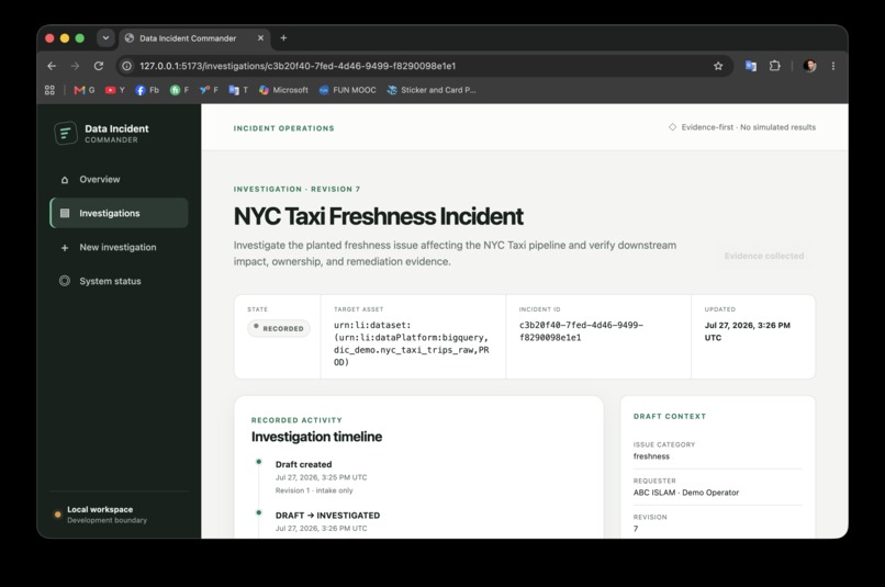Data Incident Commander – screenshot 1