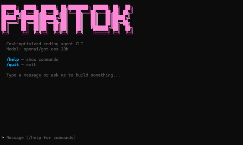 Paritok-CLI – screenshot 1