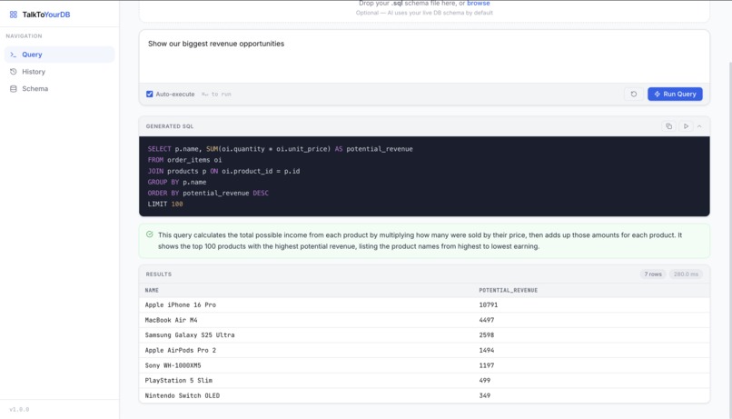 Talktoyourdb – screenshot 4