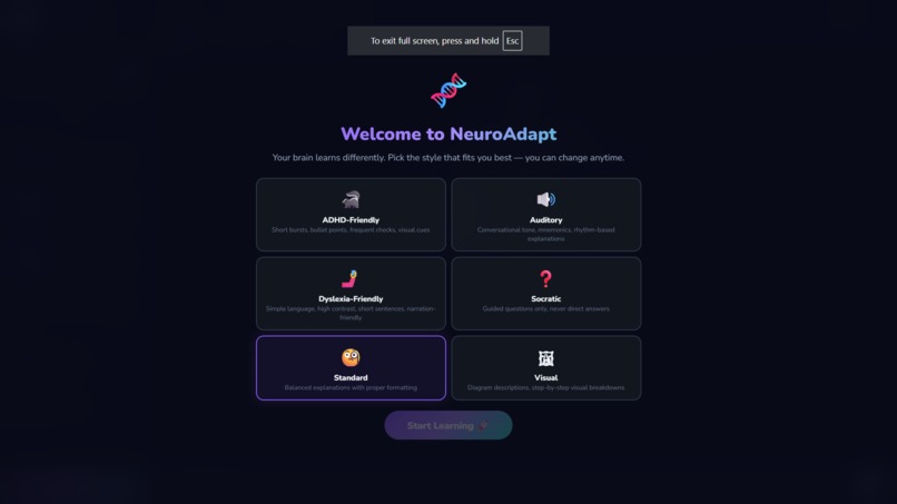 NeuroAdapt – screenshot 1