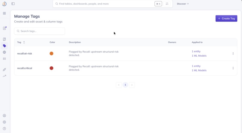 Recall – screenshot 2