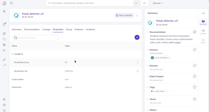 Recall – screenshot 1