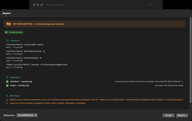 RestoreReady – screenshot 3