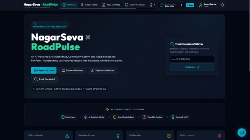 NagarSeva × RoadPulse: AI Civic Intelligence Platform – screenshot 5