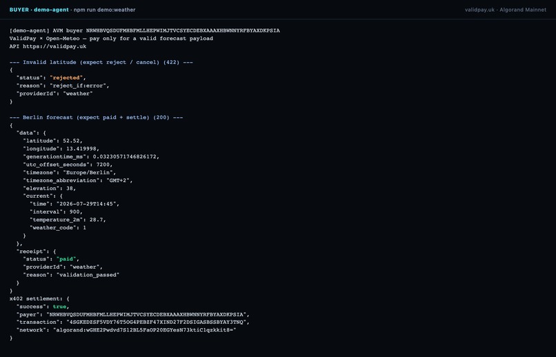 ValidPay – screenshot 2