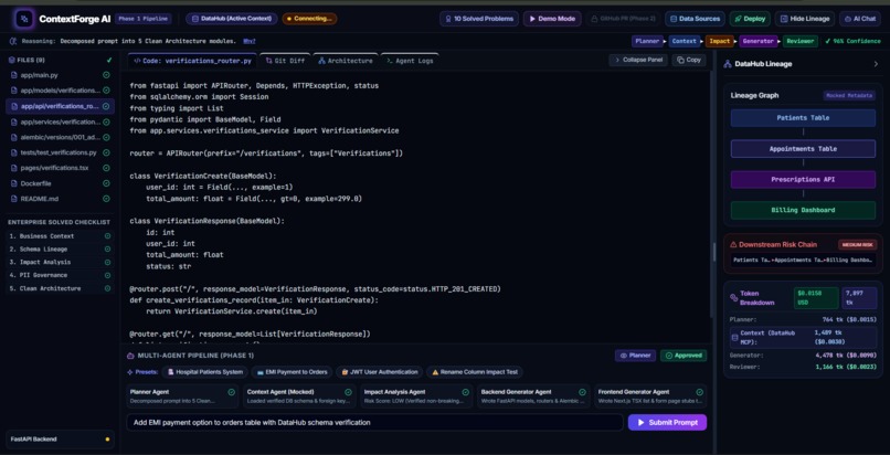 ContextForge AI — DataHub Multi-Agent Platform – screenshot 1