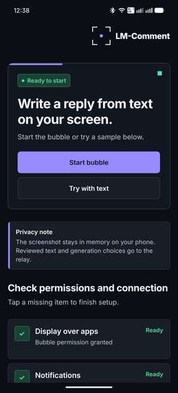 LM-Comment – screenshot 1