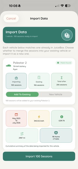JuiceBox: EV Charging Log – screenshot 4