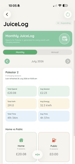 JuiceBox: EV Charging Log – screenshot 5