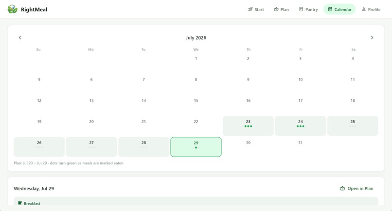 RightMeal – screenshot 5