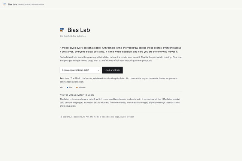 Bias Lab – screenshot 1