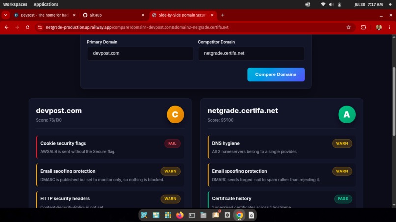 Netgrade - Passive Security Posture Scanner – screenshot 2
