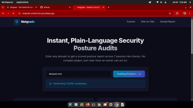 Netgrade - Passive Security Posture Scanner – screenshot 4