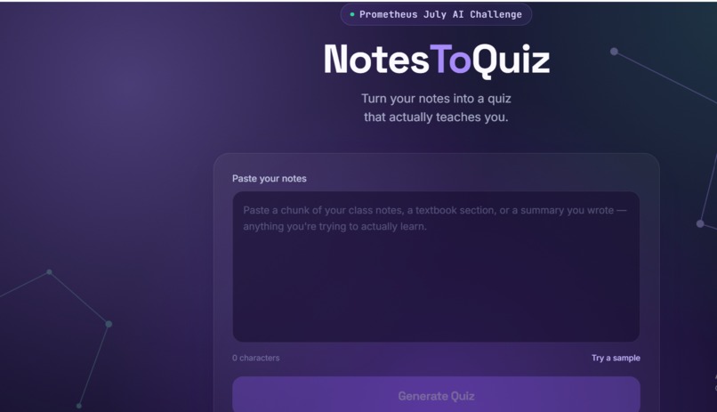 NotesToQuiz – screenshot 2