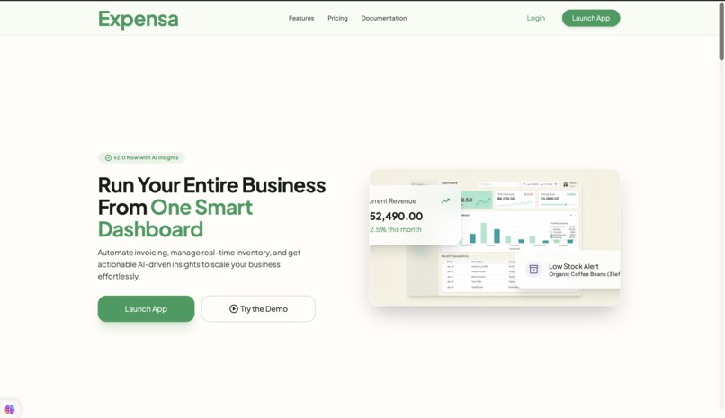 EXPENSA (An app to manage business better) – screenshot 2