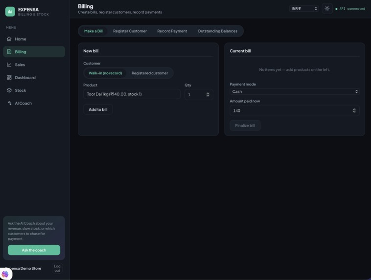 EXPENSA (An app to manage business better) – screenshot 6