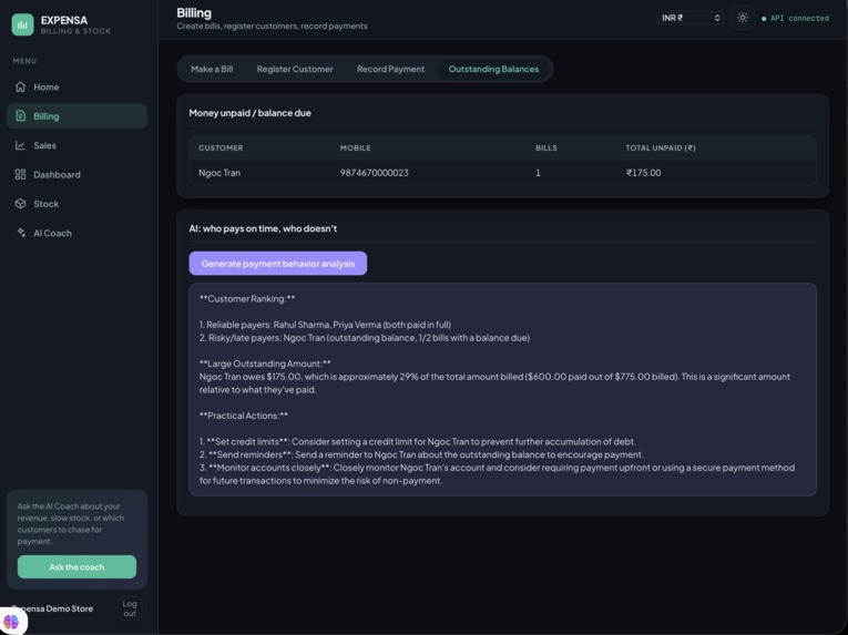 EXPENSA (An app to manage business better) – screenshot 7