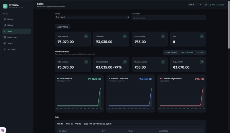 EXPENSA (An app to manage business better) – screenshot 9