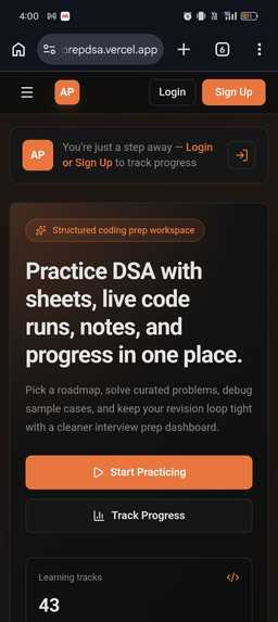 AlgoPrep DSA – screenshot 1