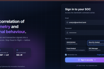 SentinelAI – AI-Driven Banking Cybersecurity Platform