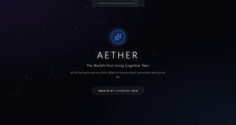 AETHER – The Living Cognitive Twin – screenshot 1