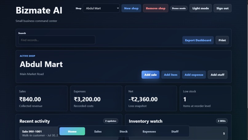 Bizmate AI – screenshot 1