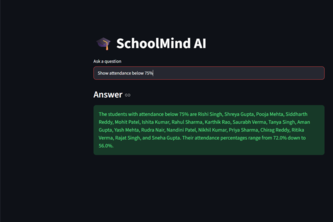 SchoolMind AI — Conversational School Data Assistant