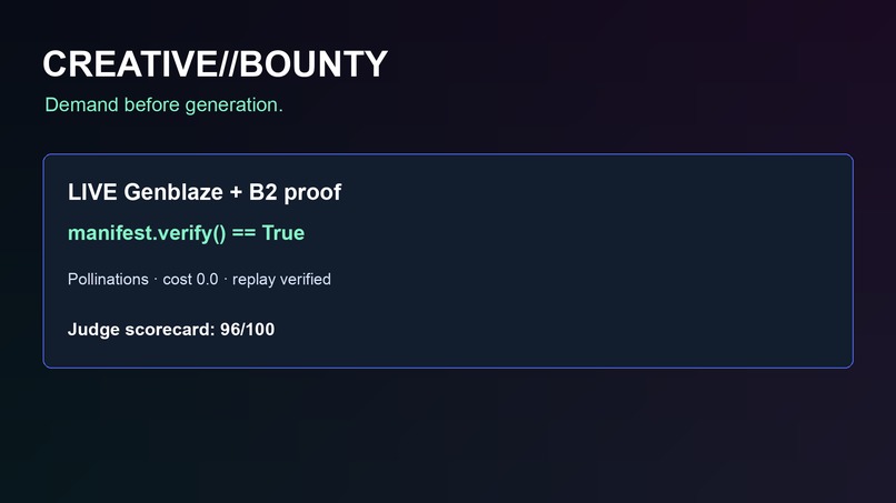 CREATIVE//BOUNTY Generate. Verify. Replay. – screenshot 2