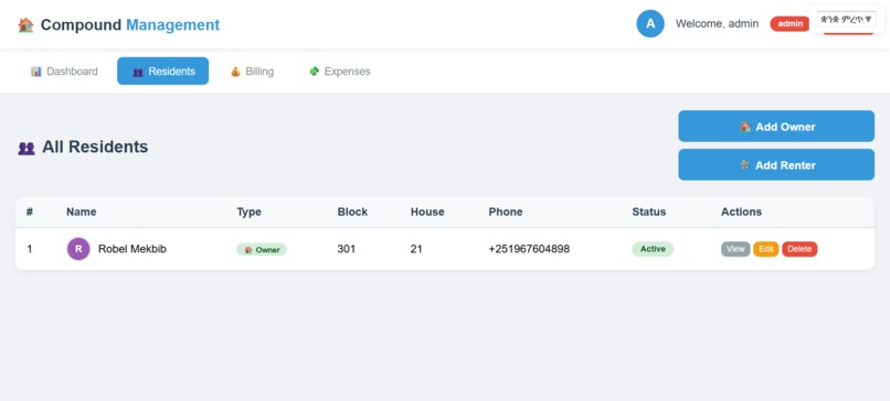 Compound-Management-System – screenshot 2