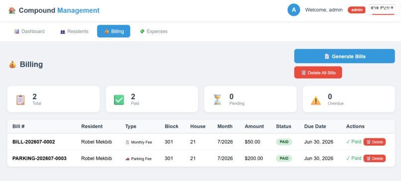 Compound-Management-System – screenshot 3