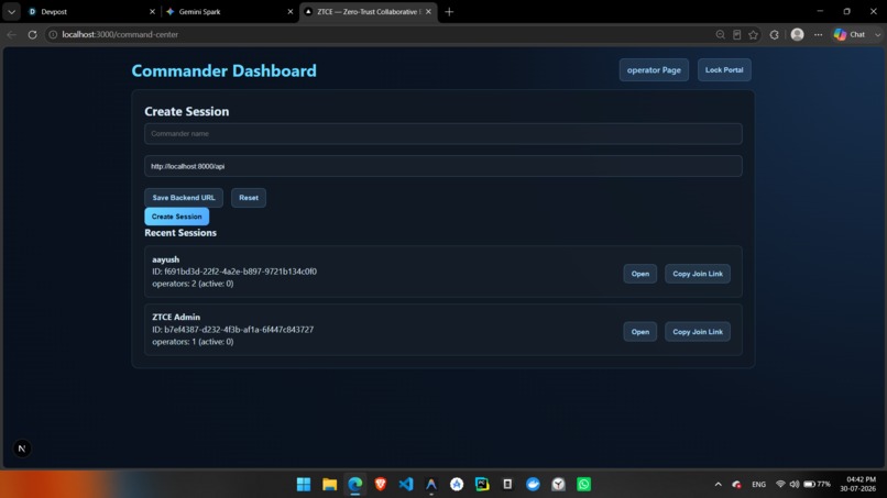 The Zero-Trust Collaborative Engine (ZTCE) – screenshot 2