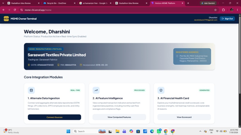MSME Financial Health Intelligence – screenshot 1