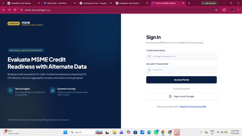 MSME Financial Health Intelligence – screenshot 3