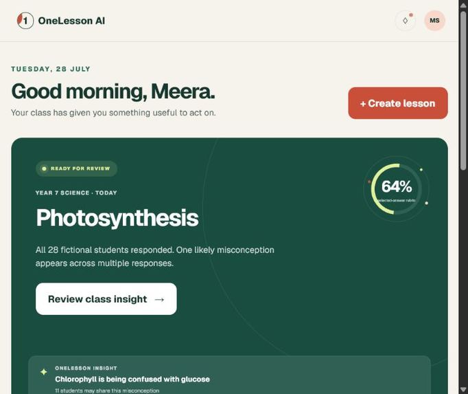 OneLesson AI – screenshot 2