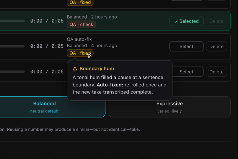 Alias TTS: one server, two APIs, your voices – screenshot 7