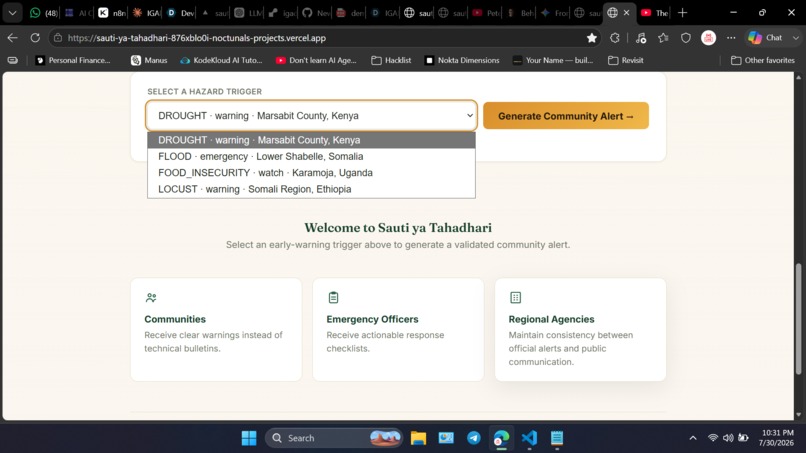 Sauti ya Tahadhari – screenshot 1
