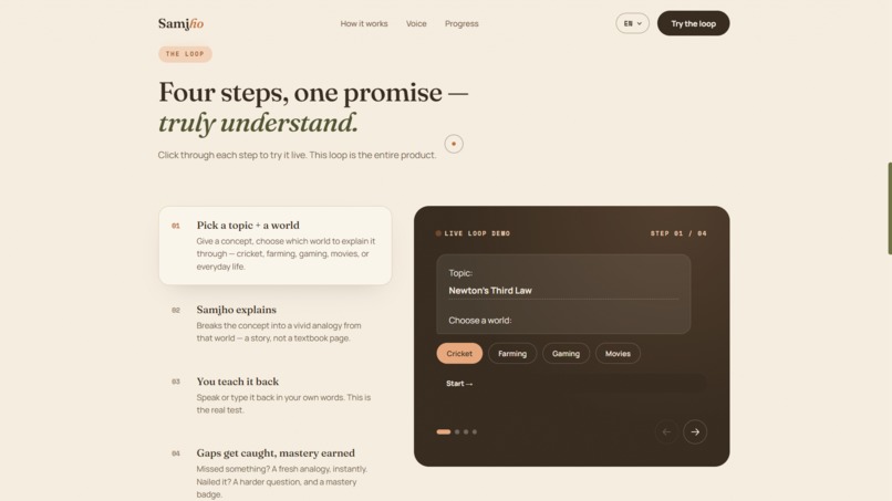 Samjho: The Feynman AI Tutor – screenshot 6