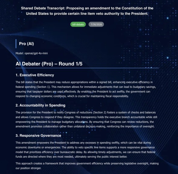 DebateSim – screenshot 5