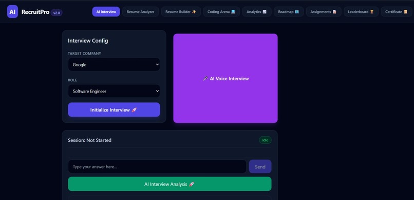 RecruitPro – AI Interview & Career Ecosystem – screenshot 1