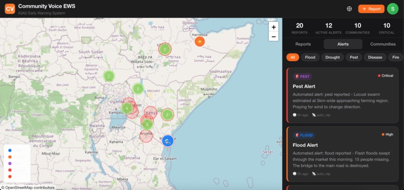 Community Voice EWS – screenshot 2