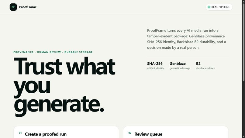 ProofFrame – screenshot 1
