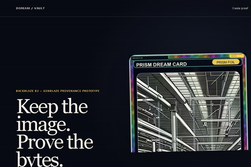 Dream Provenance Vault – screenshot 1