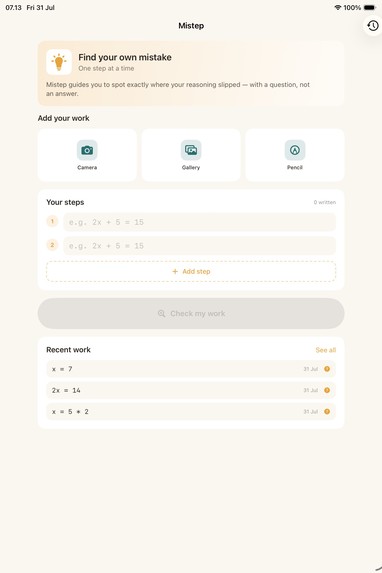 Mistep (Learn Math From Your Own Mistake) – screenshot 1