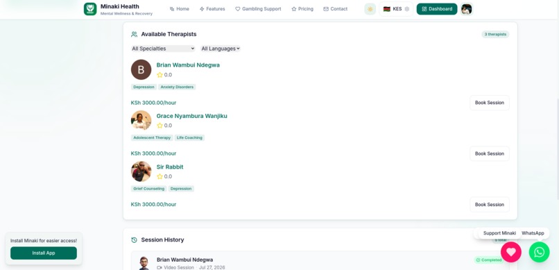MINAKI HEALTH – screenshot 2