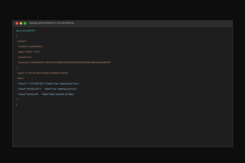 regexgen – screenshot 2