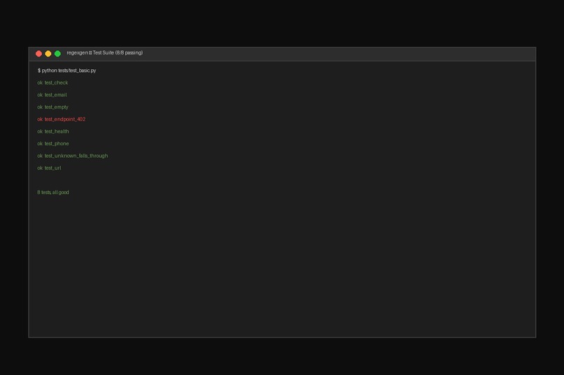 regexgen – screenshot 5